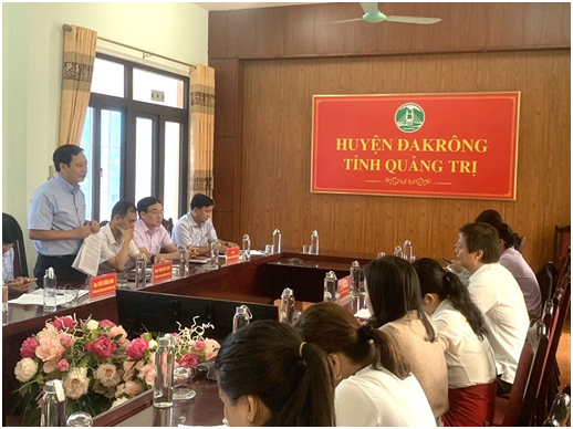 Đồng chí Phạm Đức Toàn, Phó Trưởng ban Ban Thi đua – Khen thưởng Trung ương, Trưởng đoàn Giám sát phát biểu tại buổi làm việc với UBND huyện Đakrông